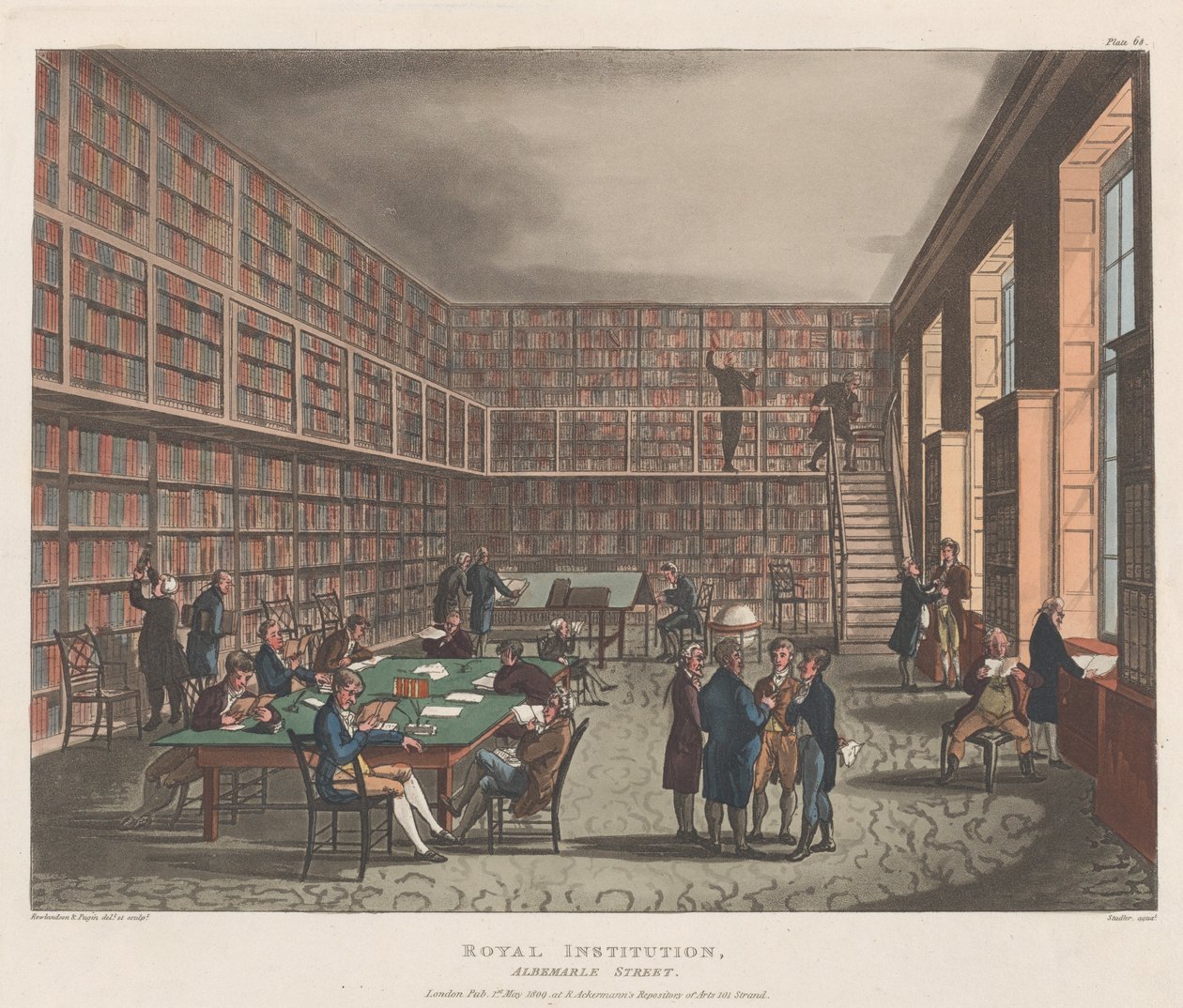 Royal Institution, Albemarle Street, 1. května 1809, 1. května 1809. od Joseph Constantine Stadler