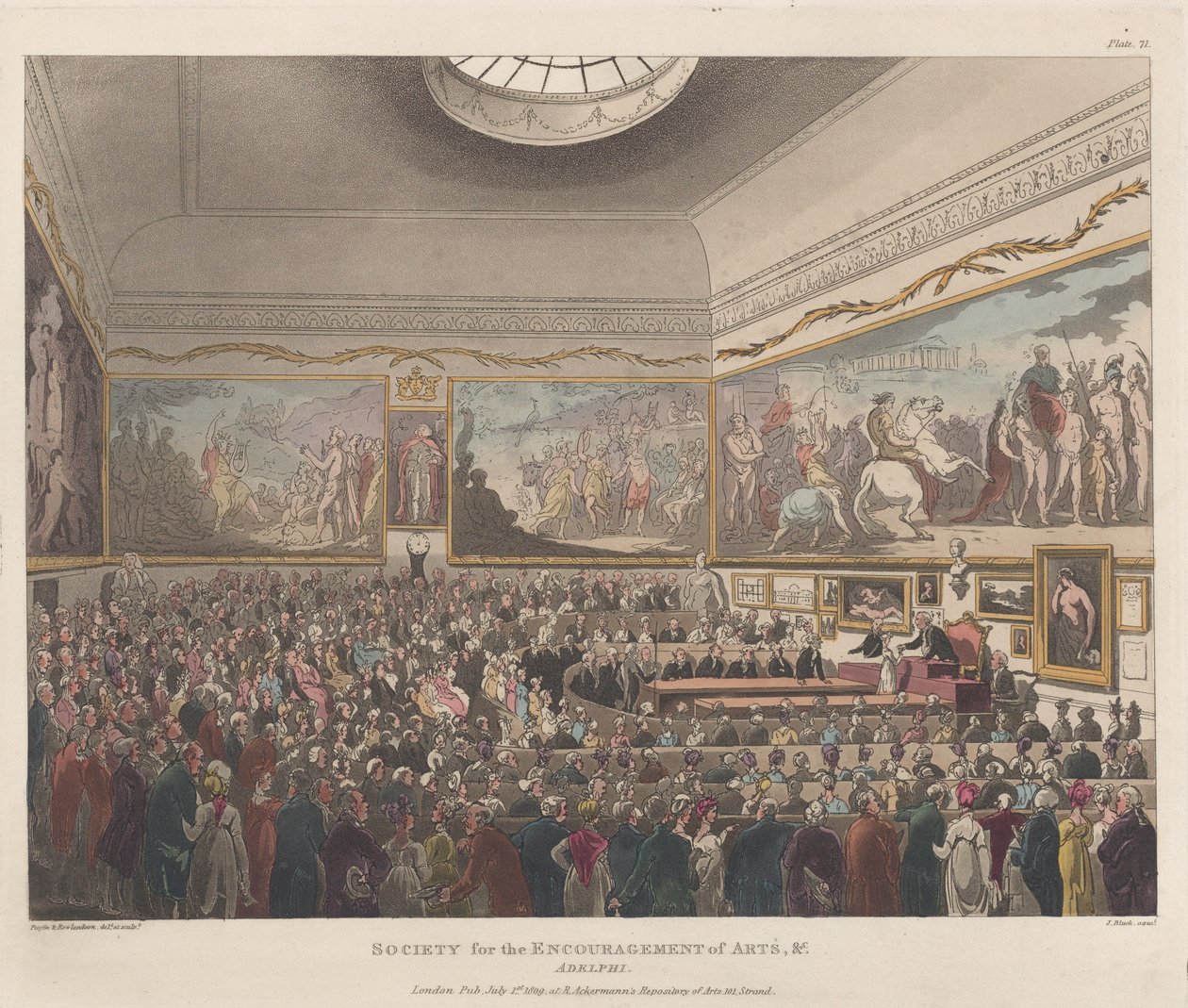 Společnost pro povzbuzení umění atd., Adelphi, 1. července 1809, 1. července 1809. od Joseph Constantine Stadler