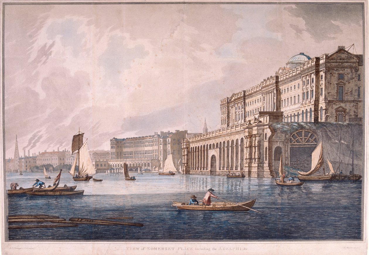 Somerset House, Londýn, 1791 od Joseph Constantine Stadler