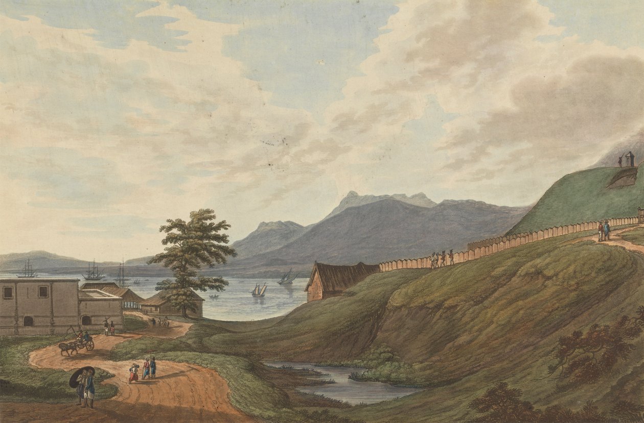 Spongy Lampu Hills Fort Marlborough, Bengkulu, Sumatera, 1799 od Joseph Constantine Stadler