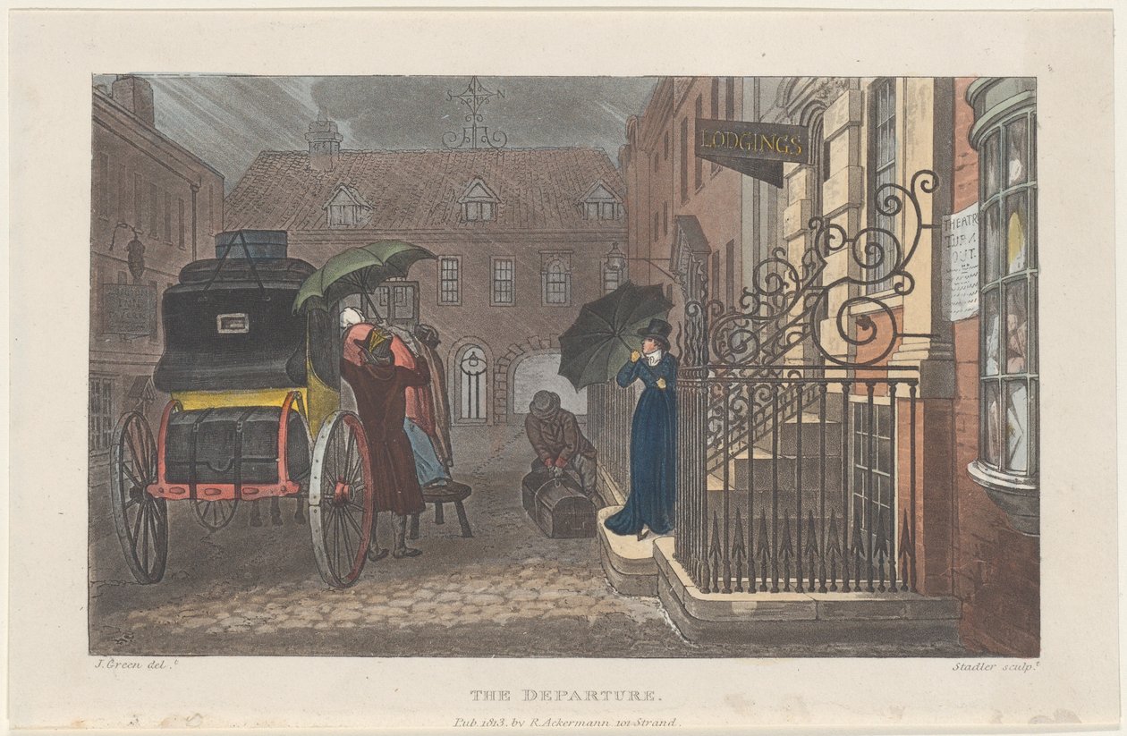 The Departure, from Poetical Sketches of Scarborough, 1813., 1813 od Joseph Constantine Stadler