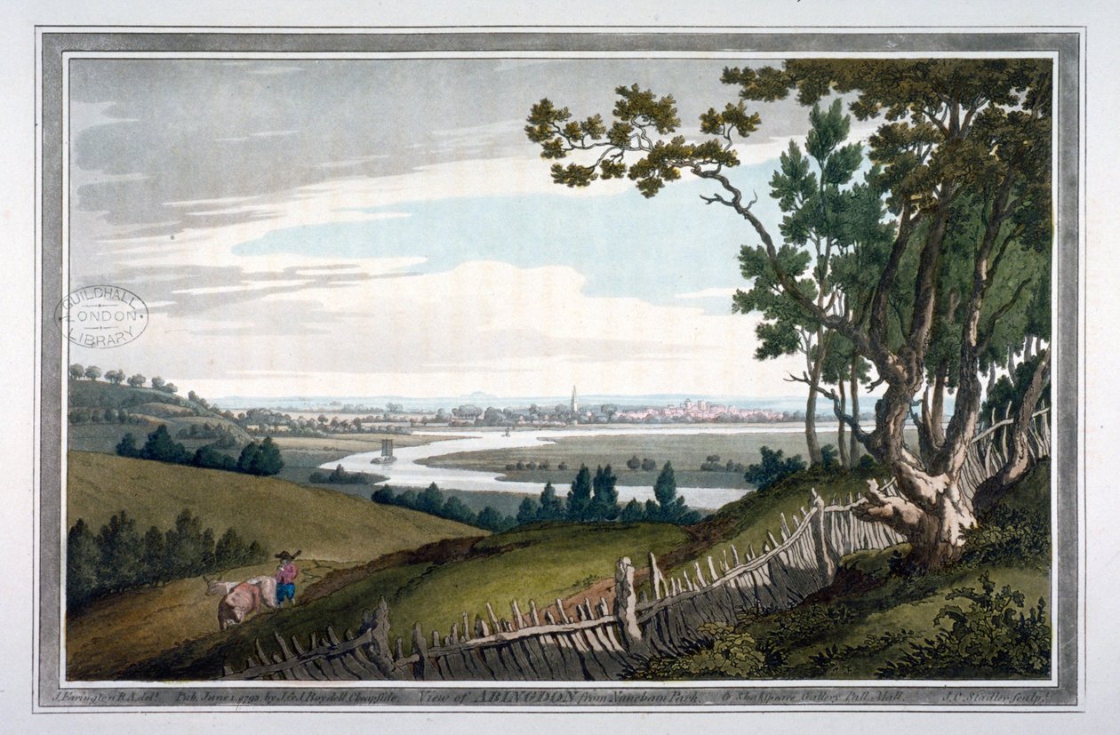 Pohled na Abingdon z Nuneham Park, Berkshire, 1793 od Joseph Constantine Stadler