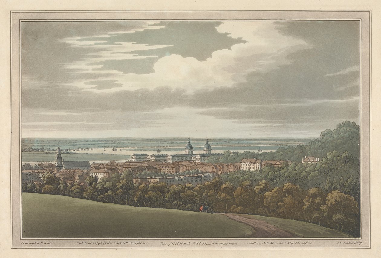 Pohled na Greenwich a dolů po řece od Joseph Constantine Stadler
