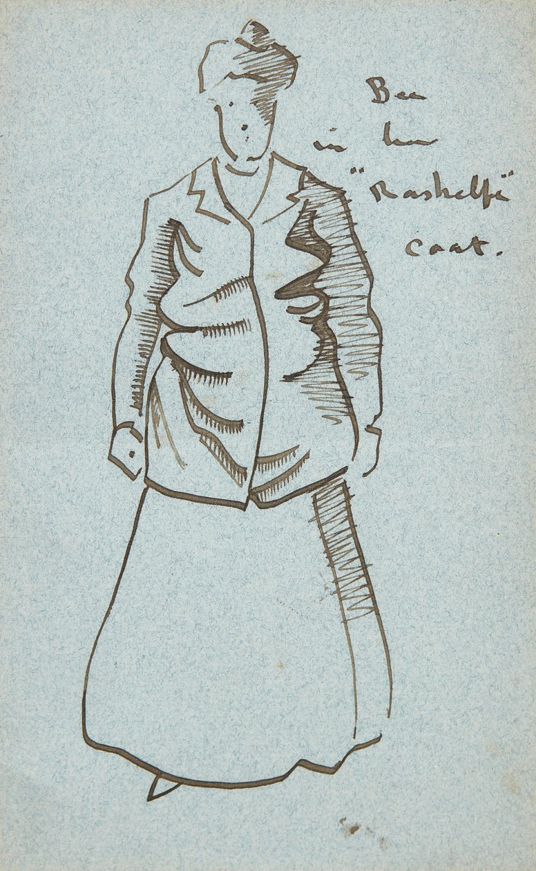 Včelí teta v kabátě Rashelfe (pero a inkoust) od Joseph Crawhall
