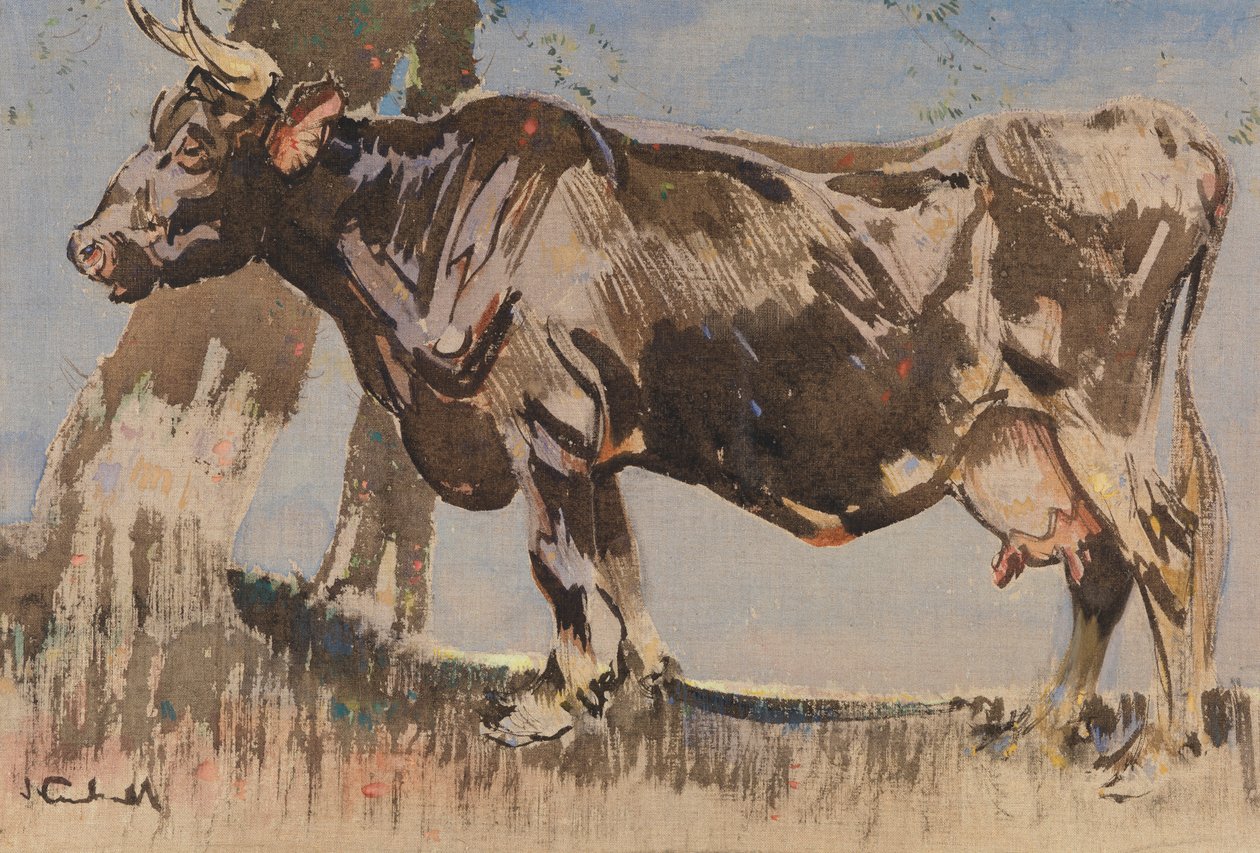 Stará kráva (kvaš na plátně) od Joseph Crawhall