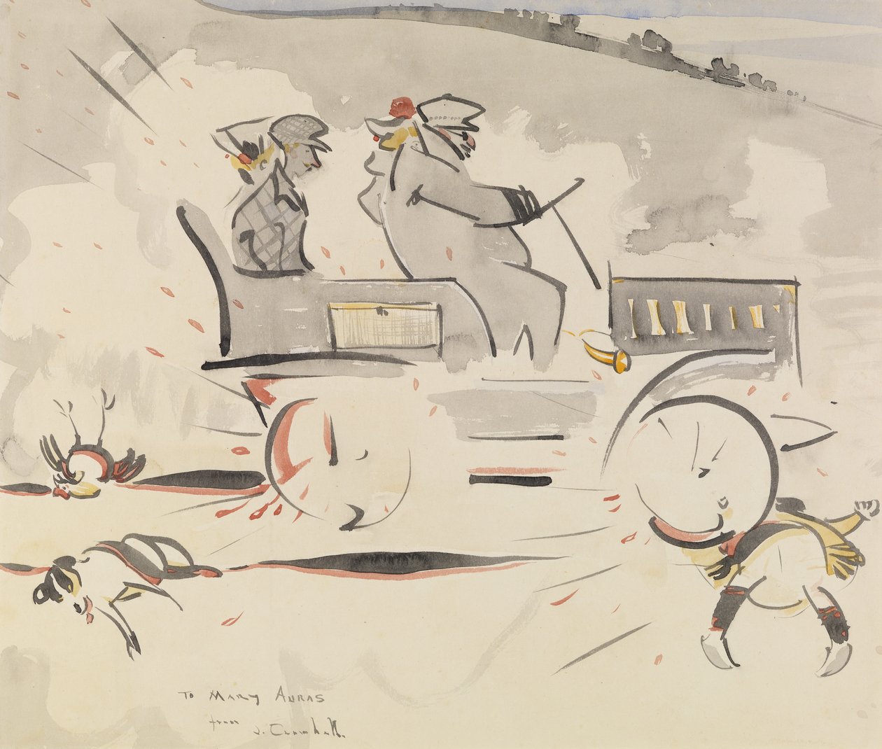 The Road Hog (umýt na papíře) od Joseph Crawhall