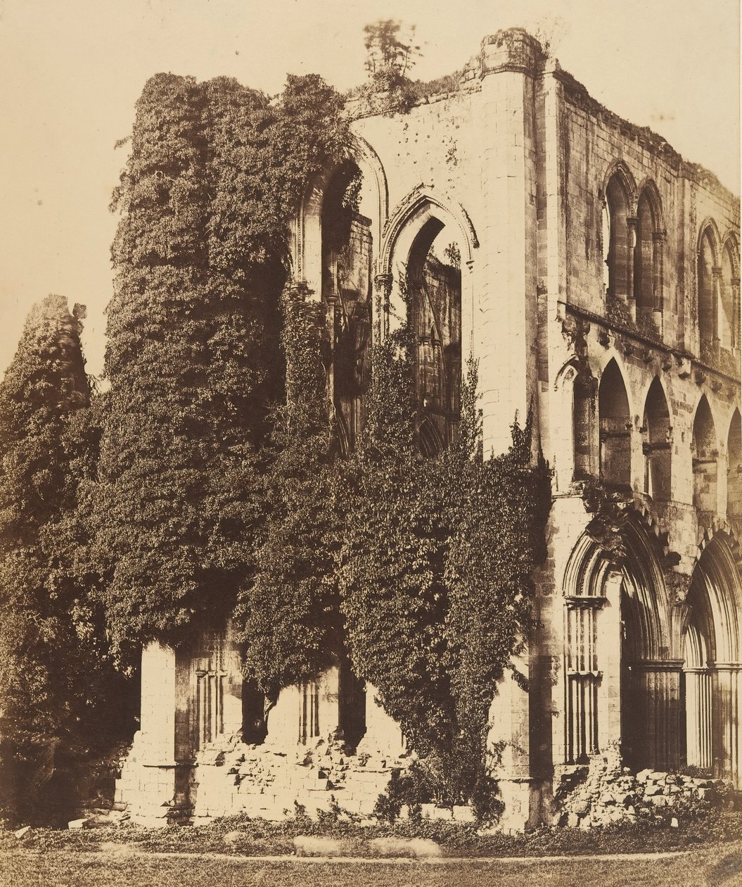 opatství Rievaulx. Celkový pohled od jihu, 1850s od Joseph Cundall