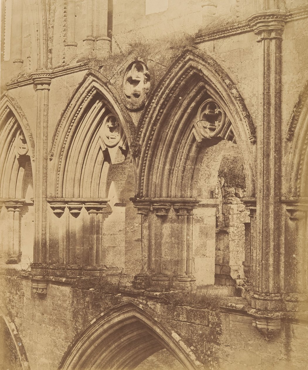 opatství Rievaulx. The Triforium Arches, 1850 od Joseph Cundall
