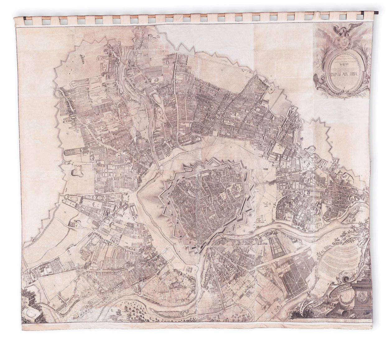 Vídeňská nástěnná mapa, 1776 nebo 77 od Joseph Daniel Huber