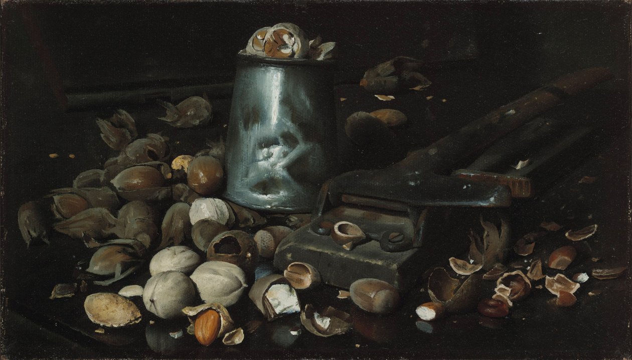 Zátiší s plechovkou a ořechy, c.1886 od Joseph Decker
