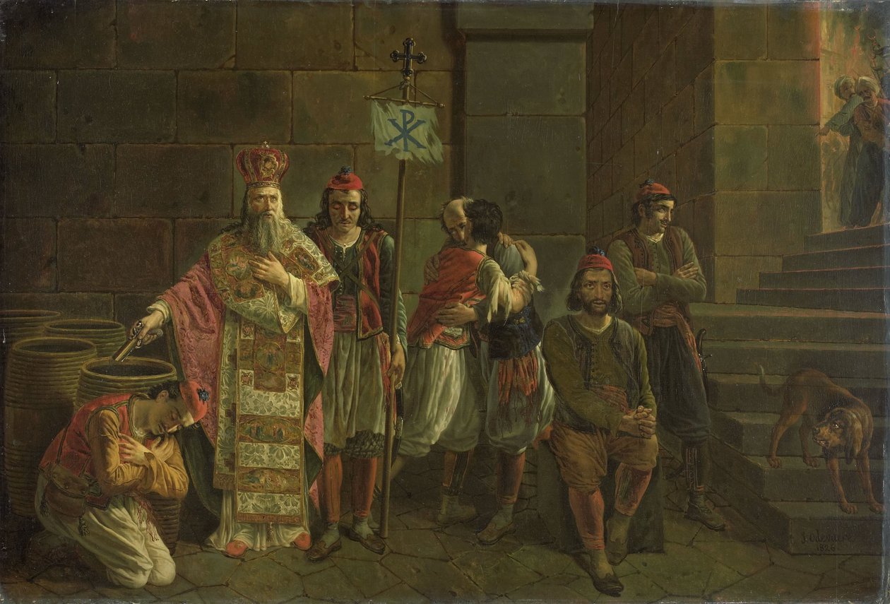 The Last Defenders of Missolonghi, 22 dubna 1826: epizoda z řecké války za nezávislost od Joseph Denis Odevaere