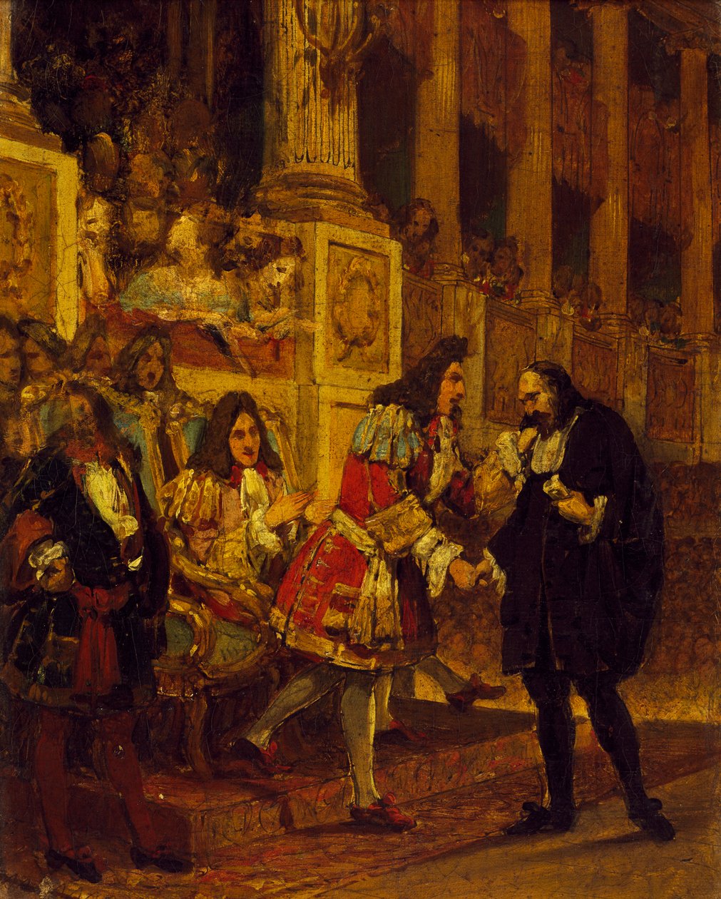Pierre Corneille přijímá Grand Conde od Joseph Desire Court