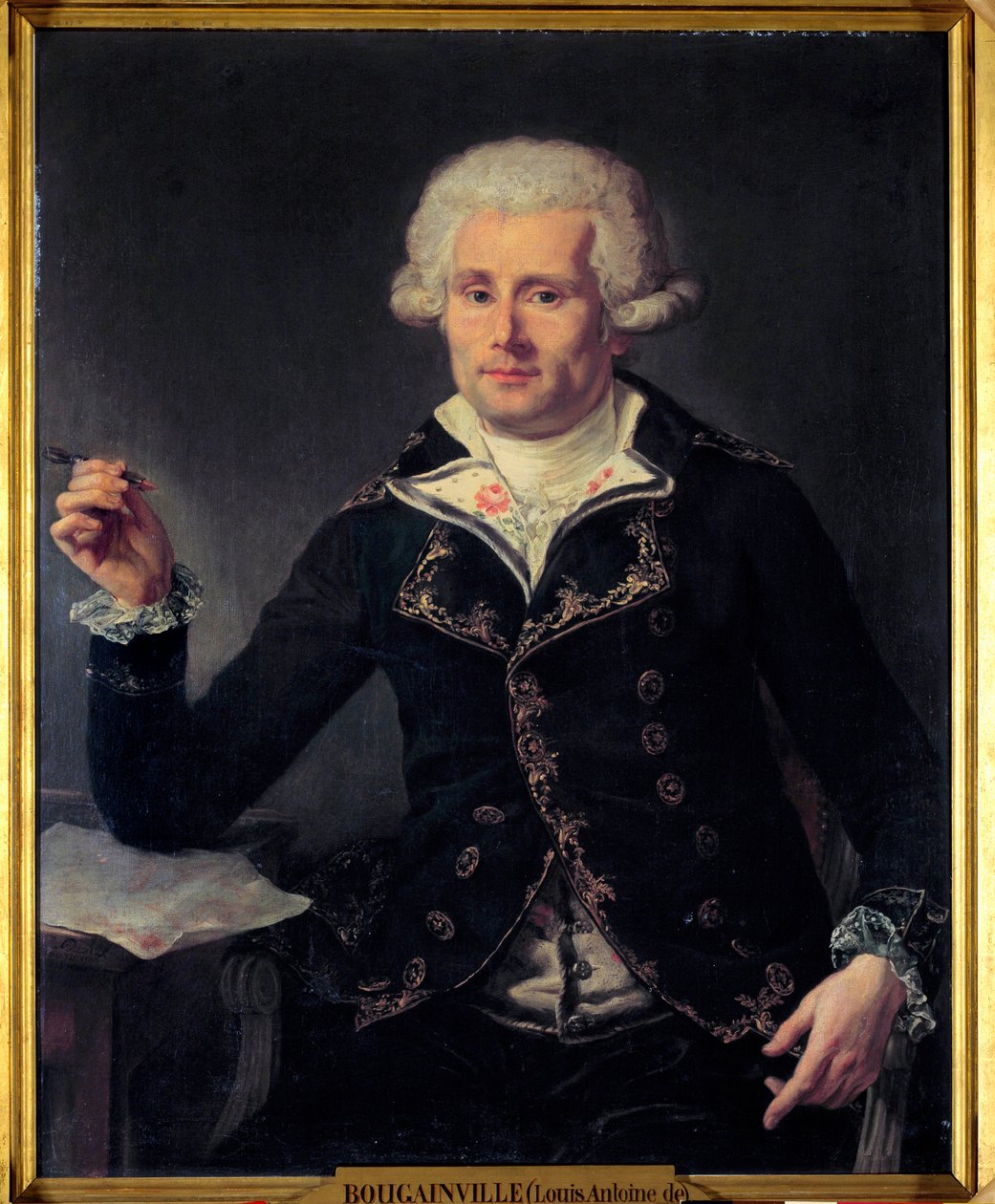 Portrét Louise Antoina, hraběte z Bougainville (1729-1811). Obraz Josepha Ducreuxe (1735-1802). 1793. Rozměr 0,91 x 0,72. Musee du Chateau, Versailles. - Portrét Louise Antoina, hraběte z Bougainville (1729-1811). Obraz Josepha Ducreuxe (1735-1802) od Joseph Ducreux
