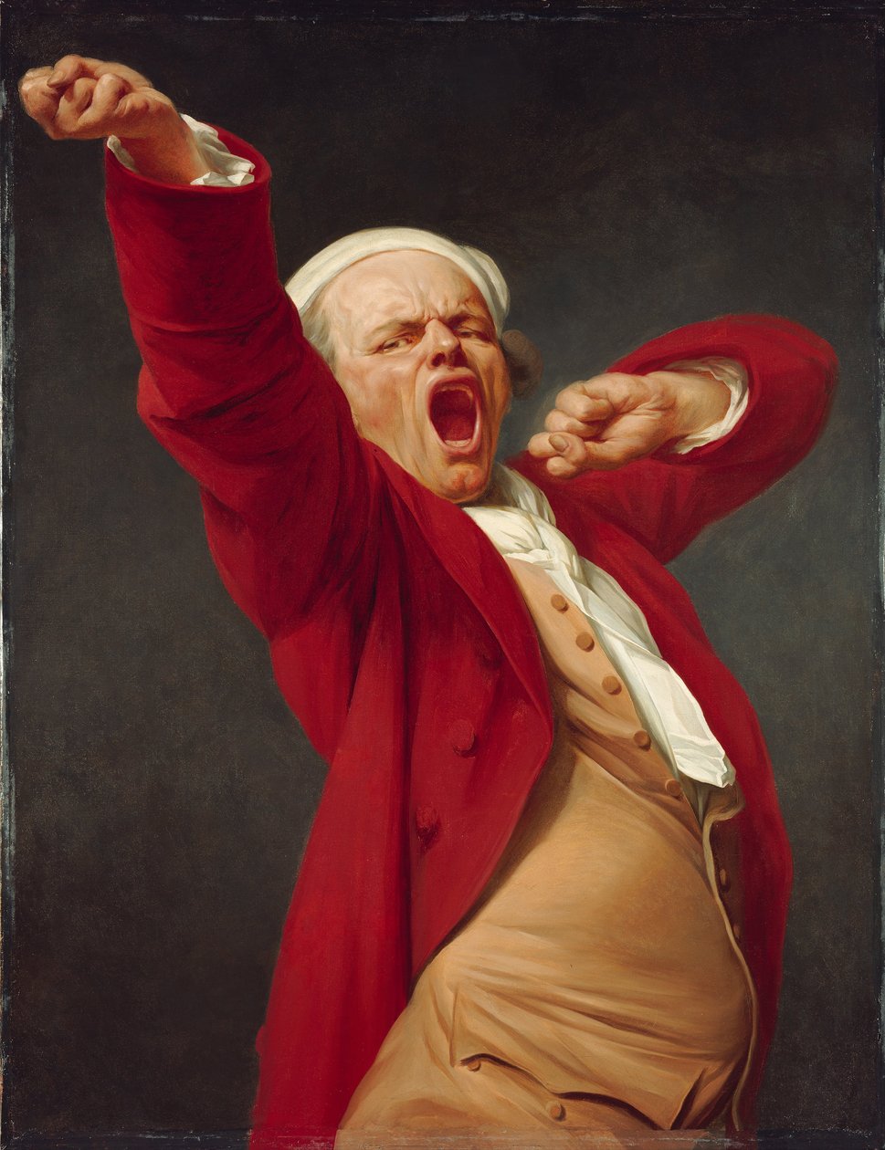 Autoportrét, Zívání, ca. 1783 od Joseph Ducreux