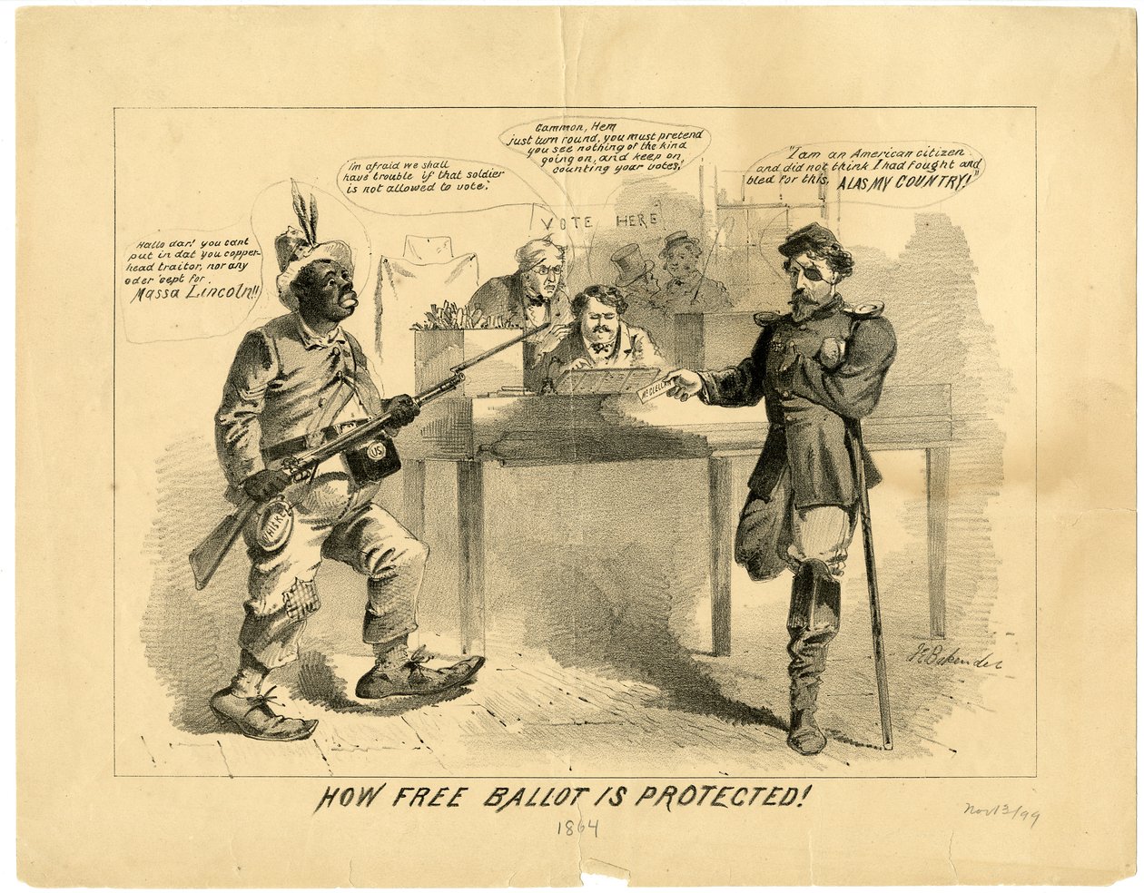 Jak je chráněno hlasování zdarma, 1864 od Joseph E. Baker