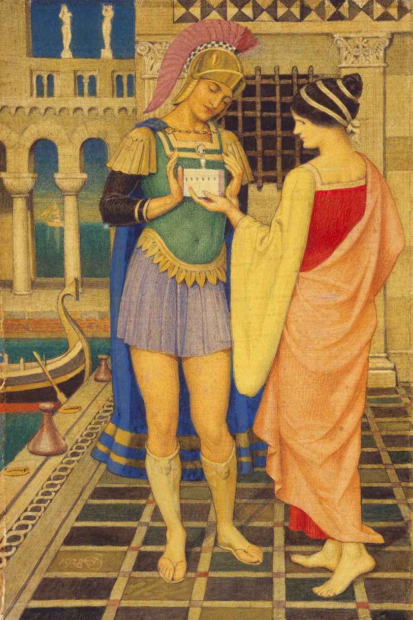Římský gladiátor a jeho dáma od Joseph Edward Southall