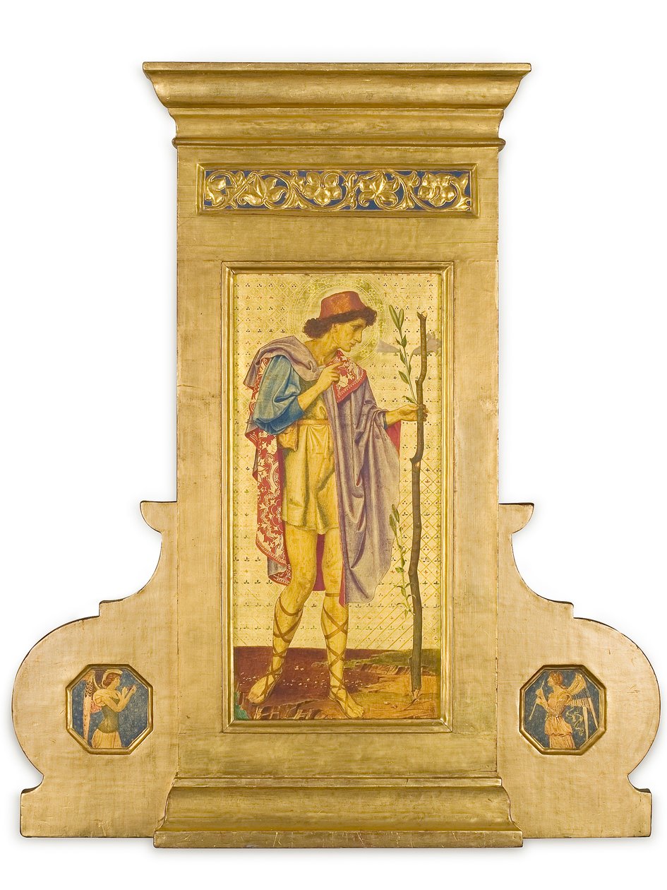 Crystofore, 1898-99 (kombinovaná média na opracovaném zlatém panelu) od Joseph Edward Southall