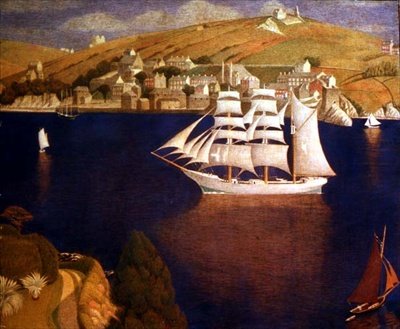 Ústí řeky Fowey, Cornwall od Joseph Edward Southall