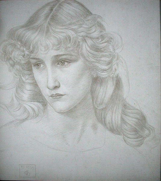 Hlava dívky od Joseph Edward Southall