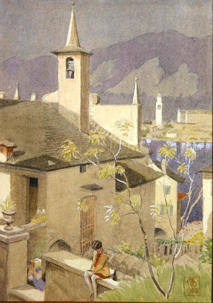 Severoitalská panoráma města od Joseph Edward Southall
