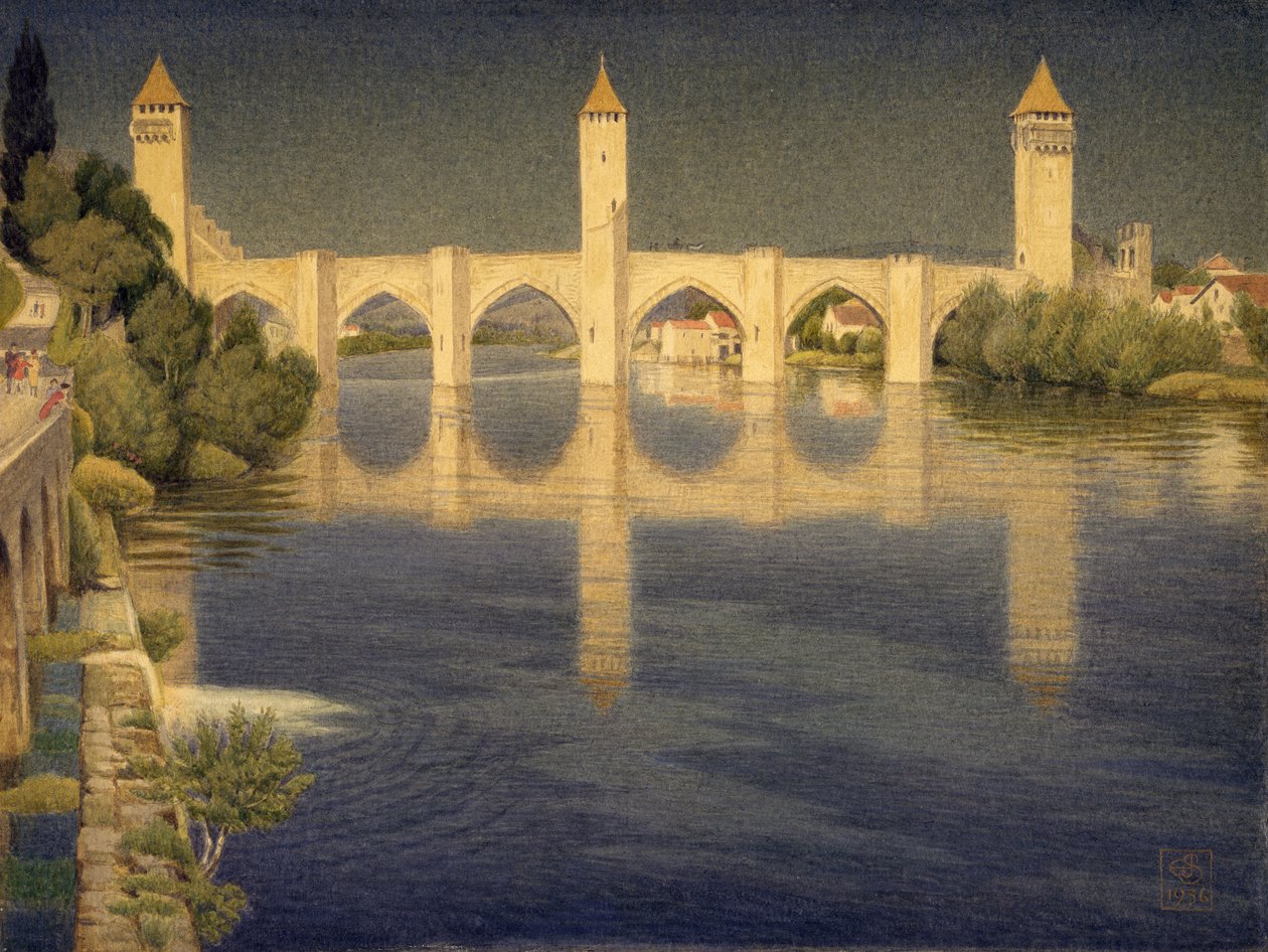 Pont Valentre, Cahors, South Side od Joseph Edward Southall