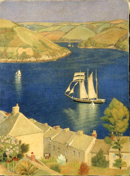 Škuner se třemi stěžněmi od Joseph Edward Southall