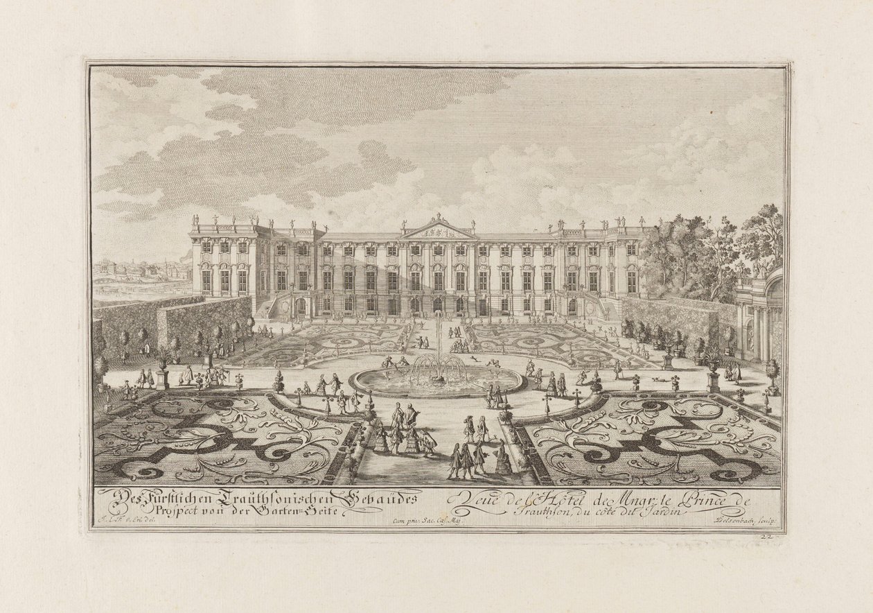 Palais Trautson ve Vídni, 1719. od Joseph Emanuel Fischer von Erlach