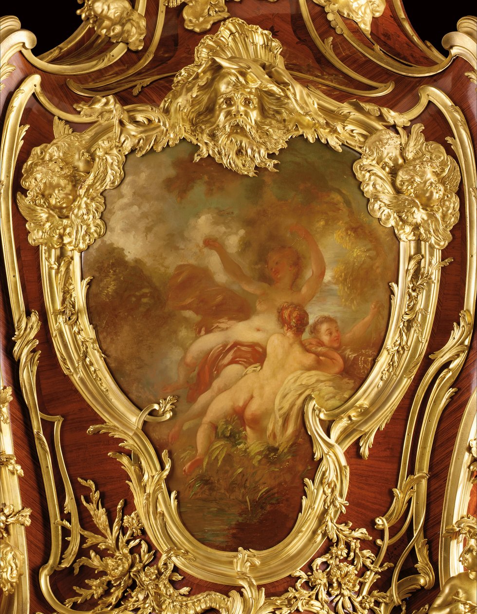 Detail zdobeného serre-bijouxu od Joseph Emmanuel Zwiener