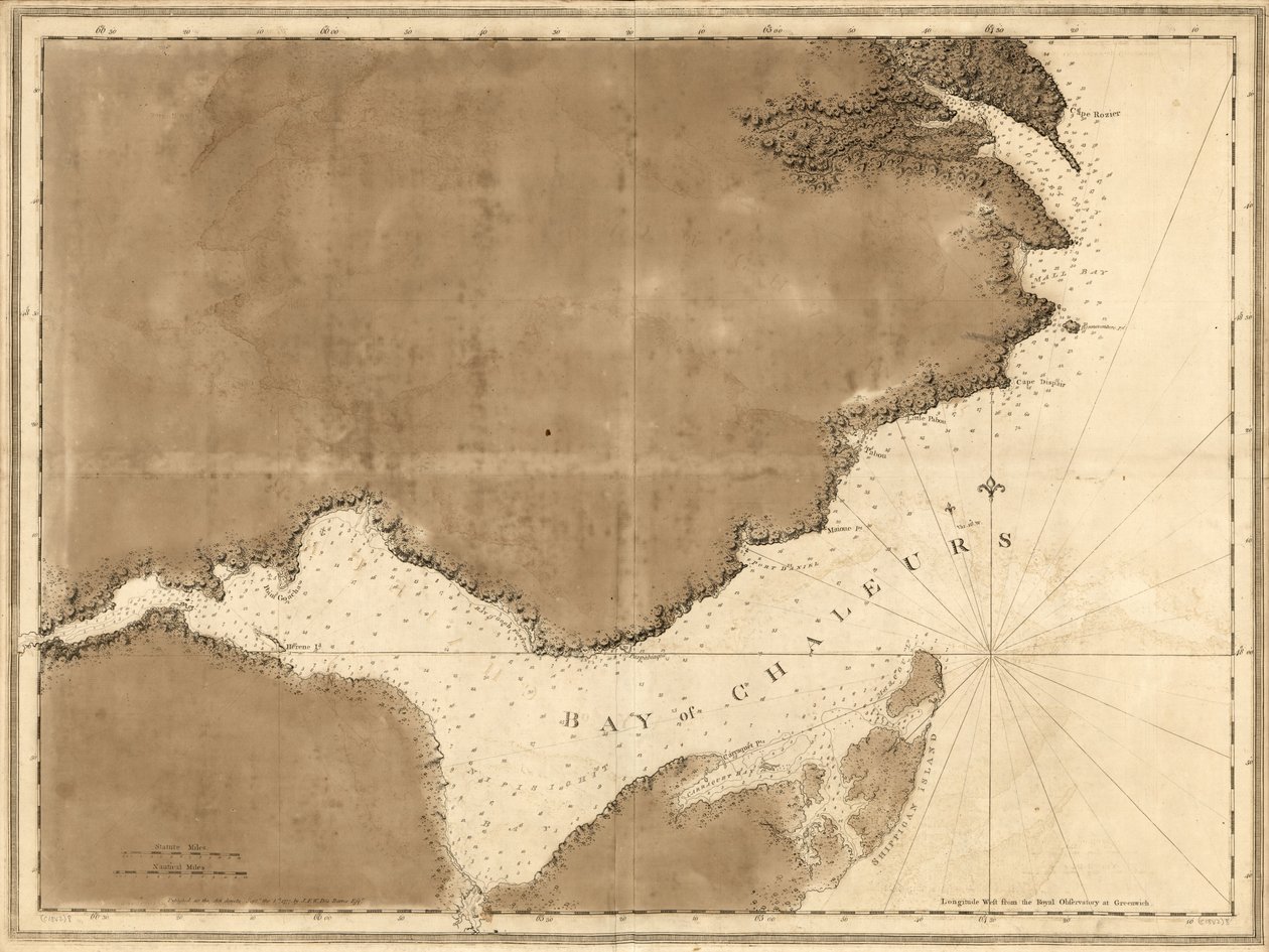 Atlantský Neptun, publikovaný pro potřeby Královského námořnictva Velké Británie, od Joseph F. W. Des Barres