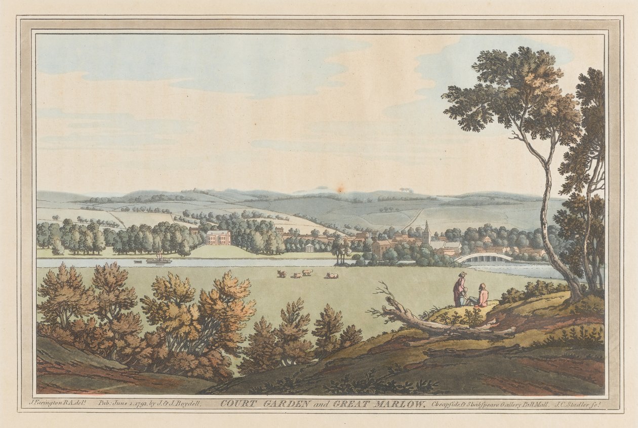 Court Garden a Great Marlow od Joseph Farington