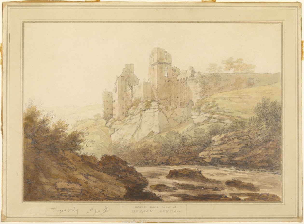 Hrad Rosslyn od Joseph Farington