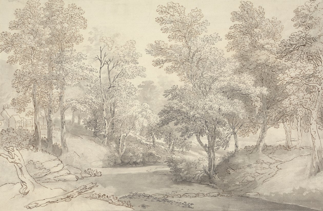 Odrazové můstky na řece Duddon, Lake District od Joseph Farington