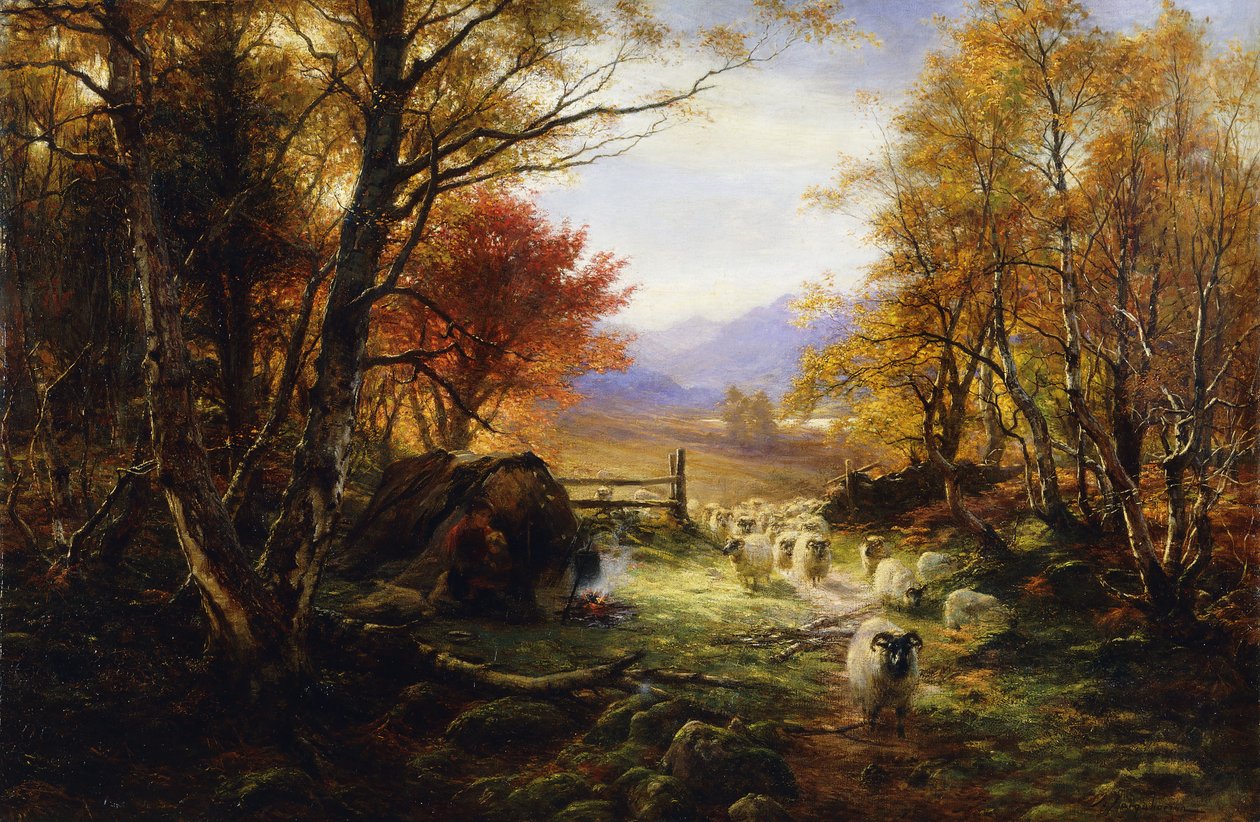 Střídání pastvin, večer, od Joseph Farquharson