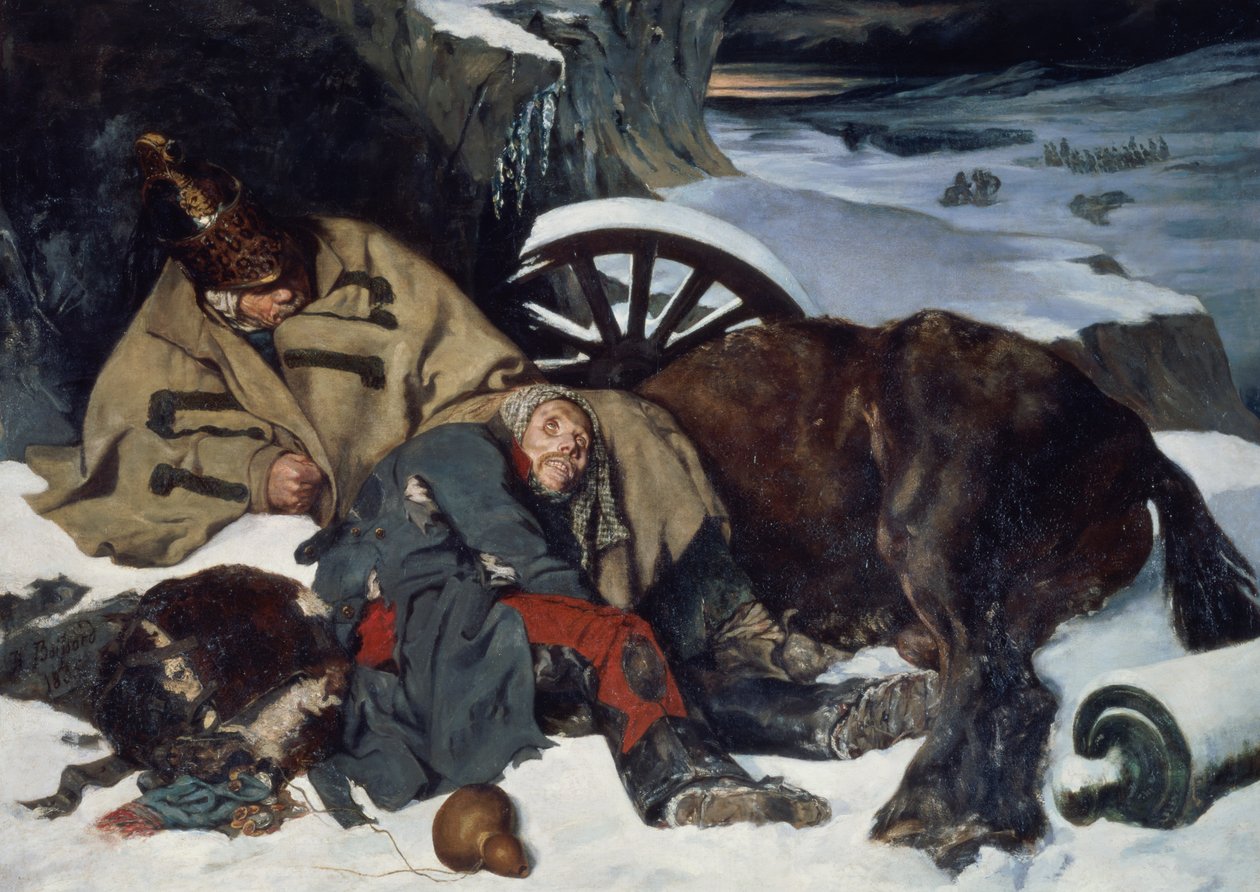 Scéna z Ústupu z Ruska od Joseph Fernand Boissard de Boisdenier