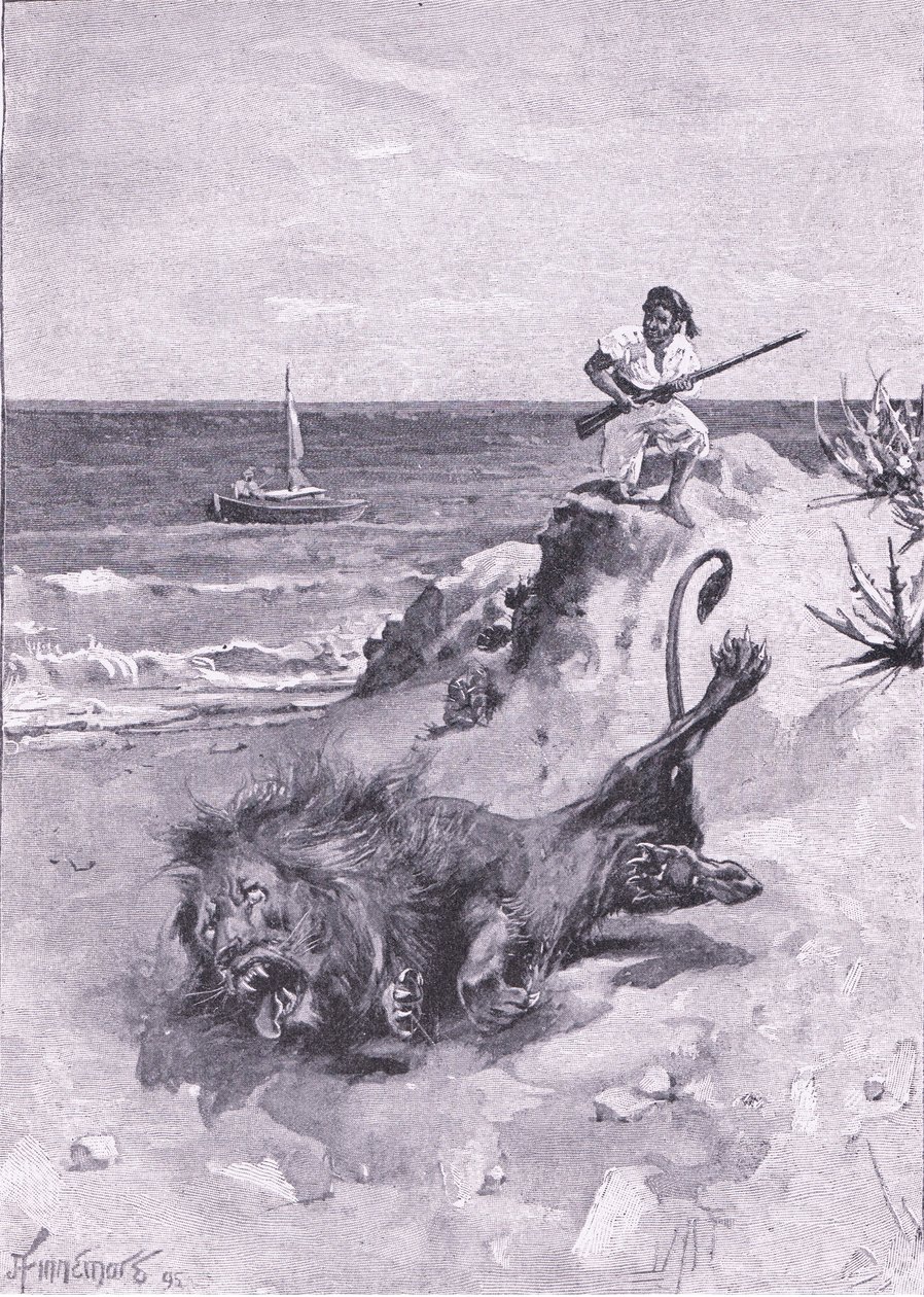 Ležel a bojoval o život (litho) od Joseph Finnemore