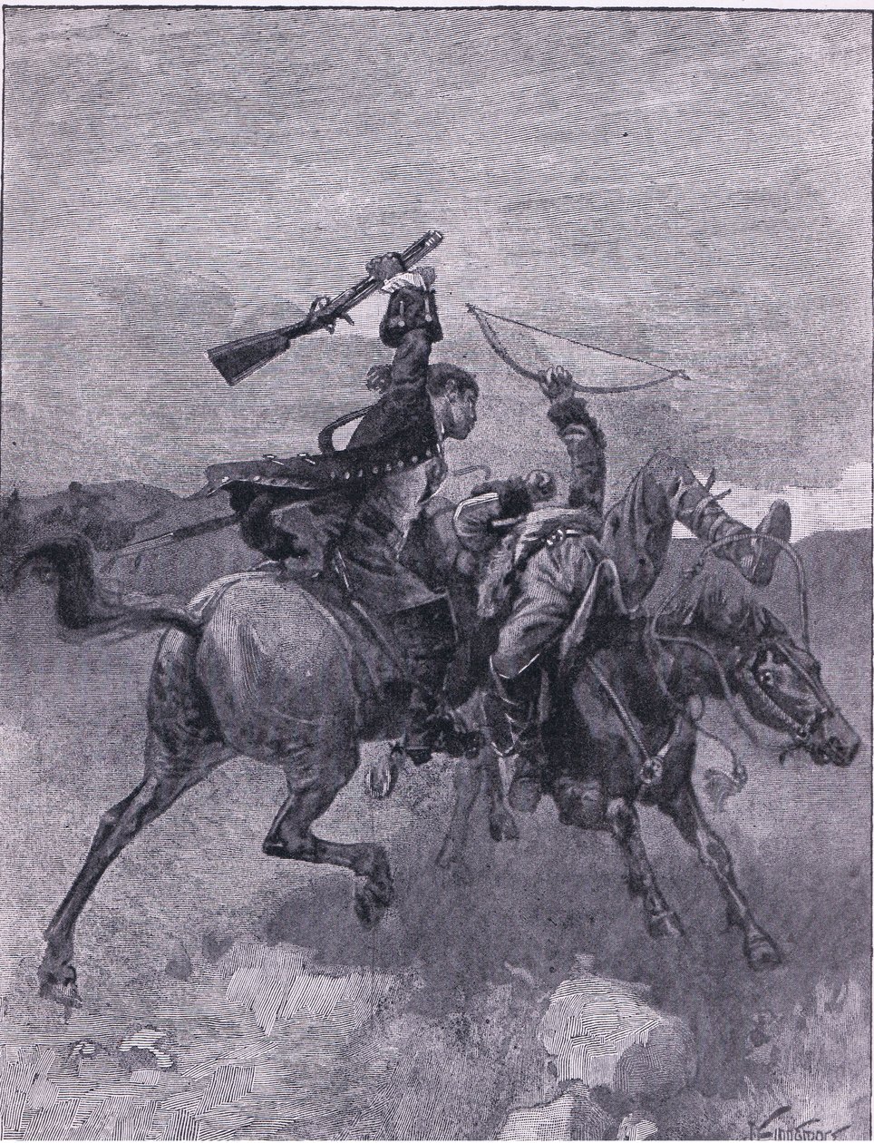Srazí jednoho z nich z koně (litho) od Joseph Finnemore