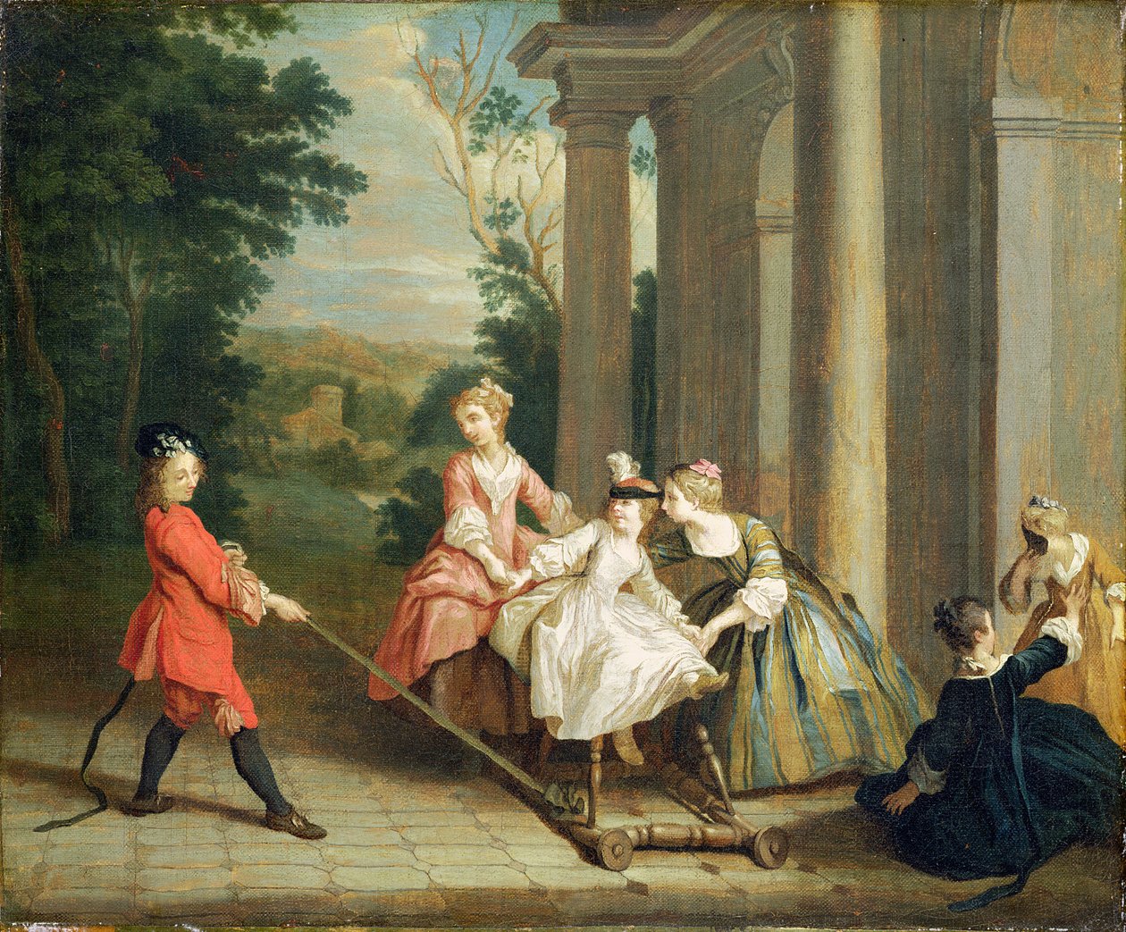 Děti si hrají s koníčkem koně, c.1741-47 od Joseph Francis Nollekens