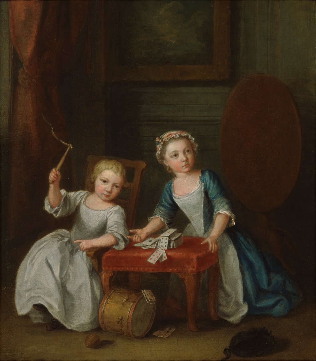 Děti si hrají, pravděpodobně umělcův syn Jacobus a dcera Maria Joanna Sophia od Joseph Francis Nollekens
