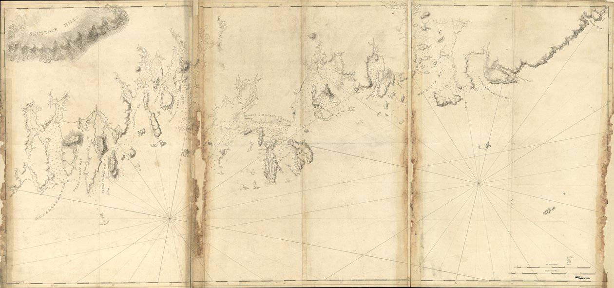 (Pobřeží Maine od Moose Cove po Gouldsboro Bay. LOC 77692978 od Joseph Frederick Barres