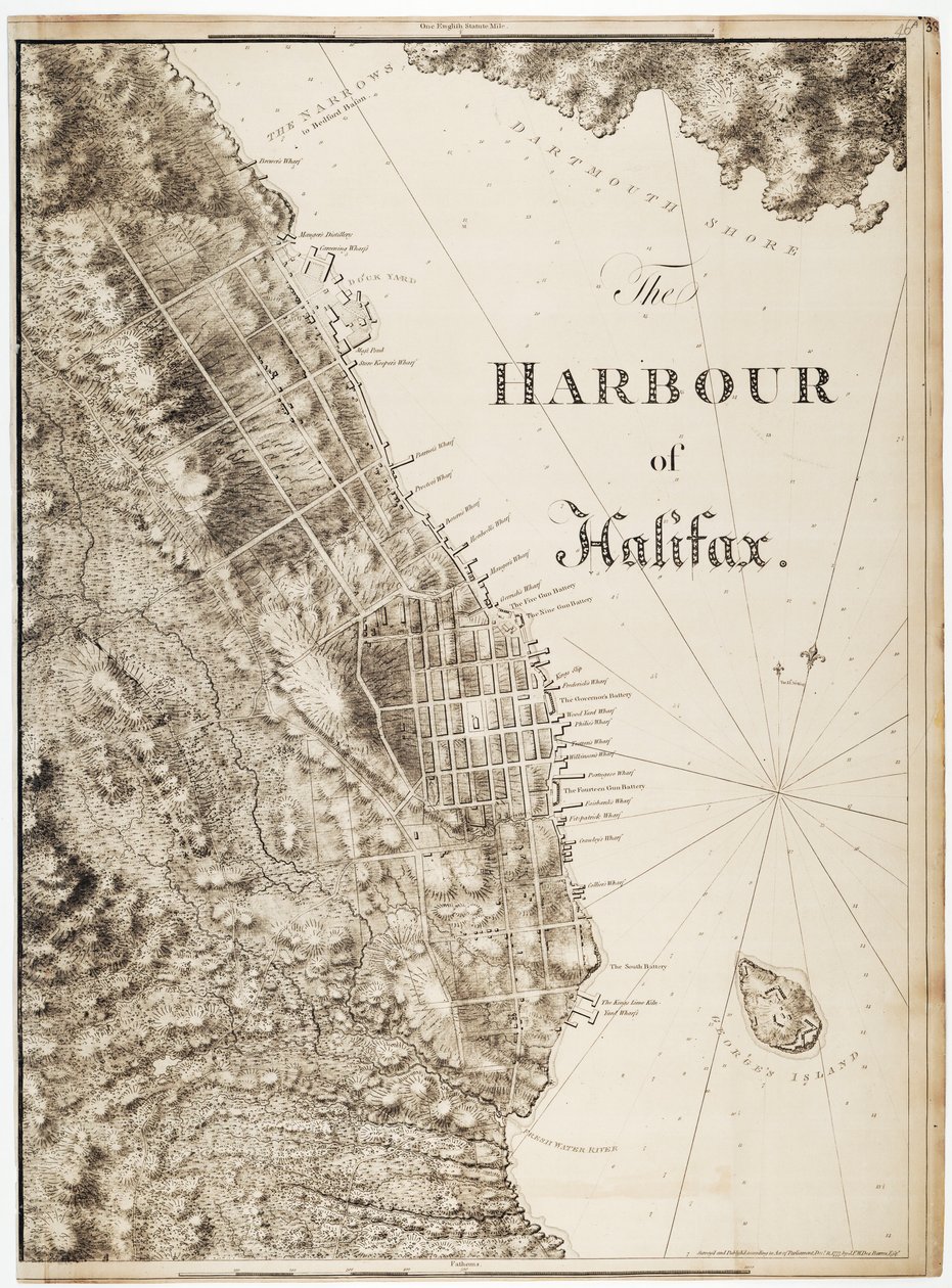 Přístav Halifax od Joseph Frederick Wallet DesBarres
