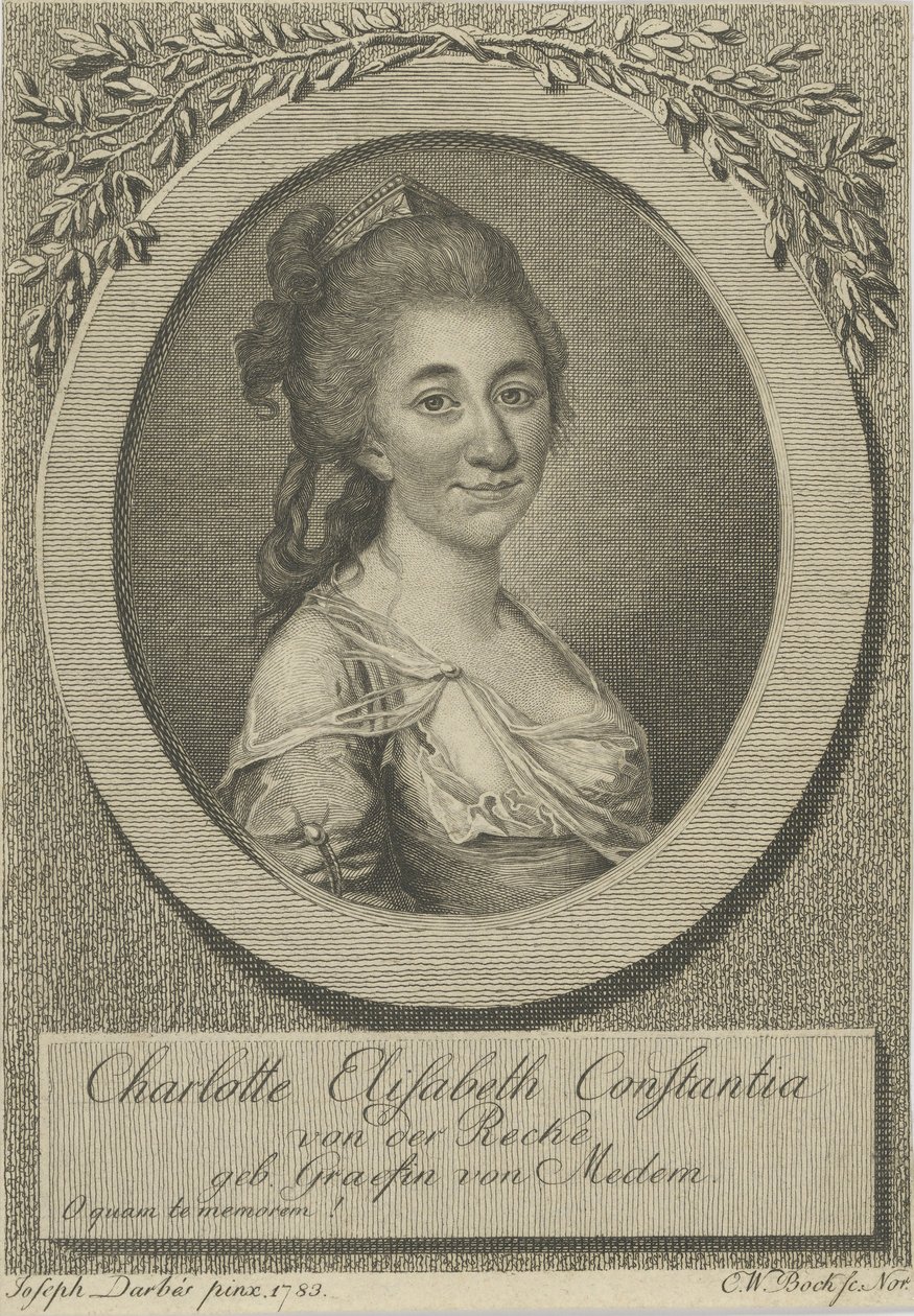 Portrét Elisy von der Recke 1754-1833, 1783. od Joseph Friedrich August Darbes