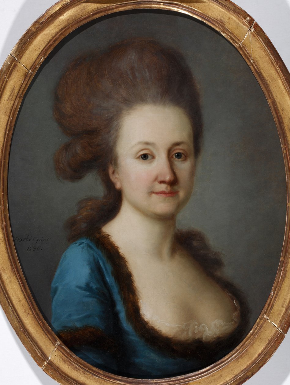 Portrét Euphrosine Katharina von Bock, narozená von Stackelberg 1752-1821, 1780 od Joseph Friedrich August Darbes