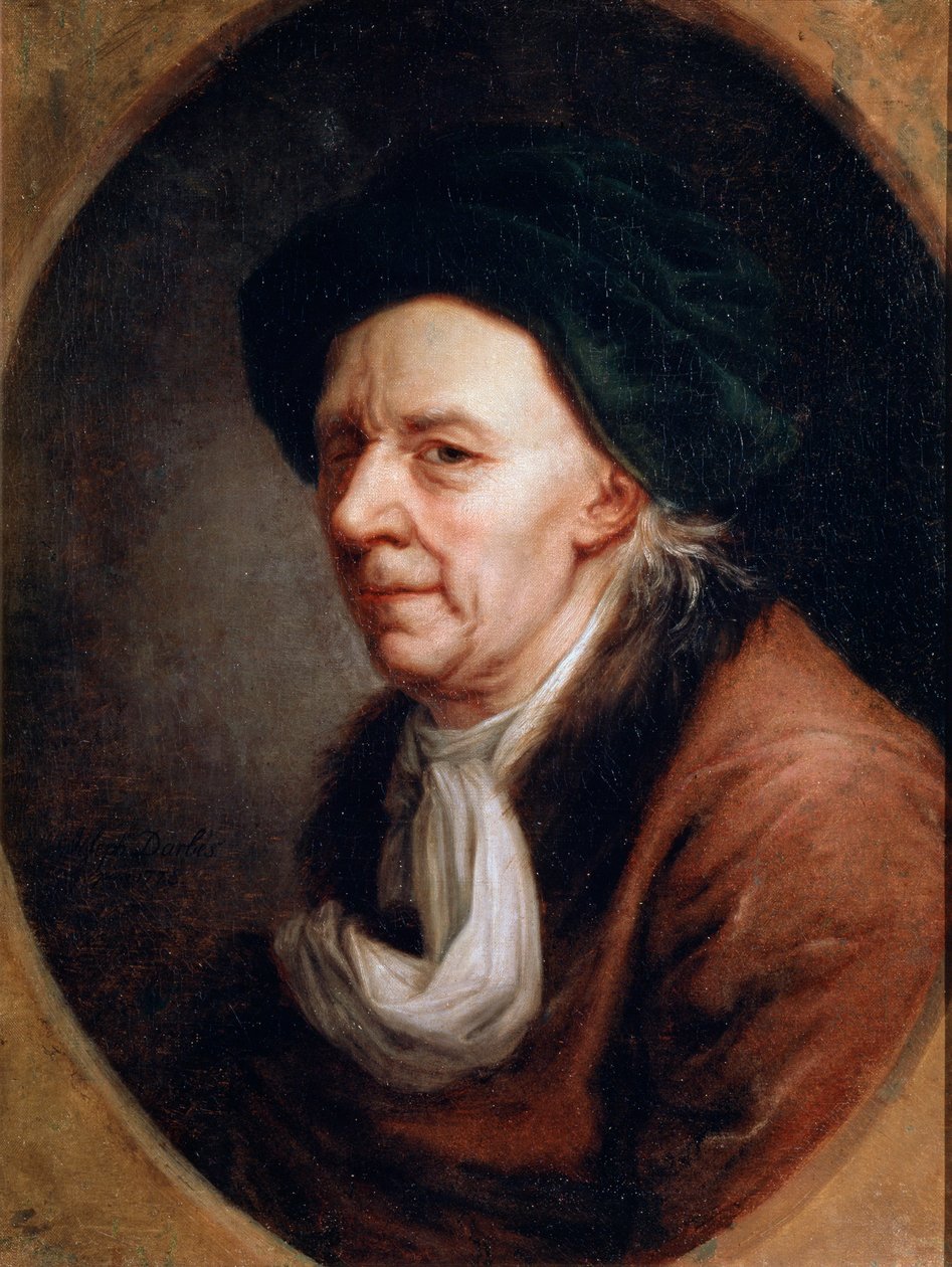 Portrét matematika Leonharda Eulera, 1707-1783, německé malířství 18. od Joseph Friedrich August Darbes