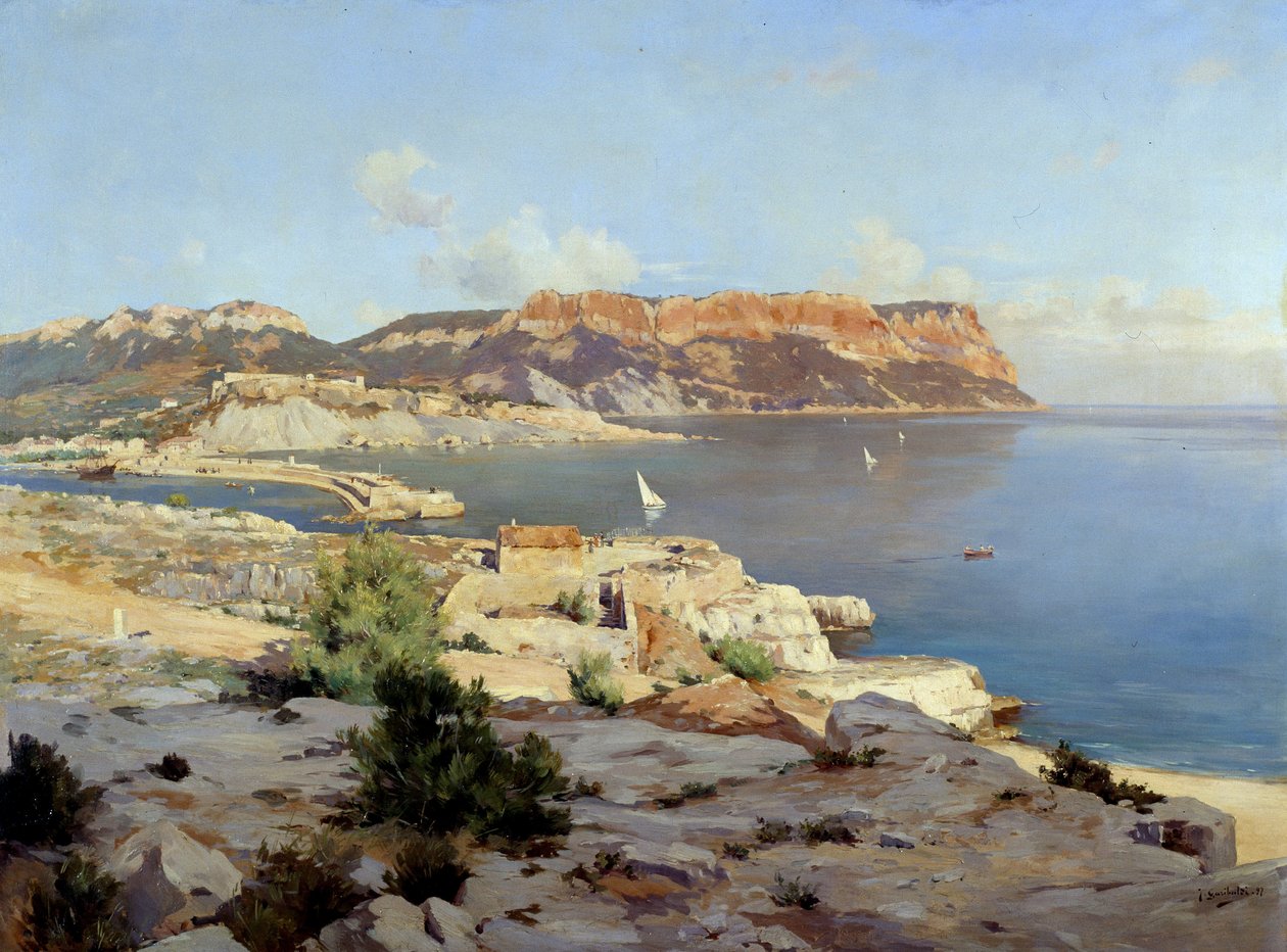 Pohled na záliv Cassis od Joseph Garibaldi