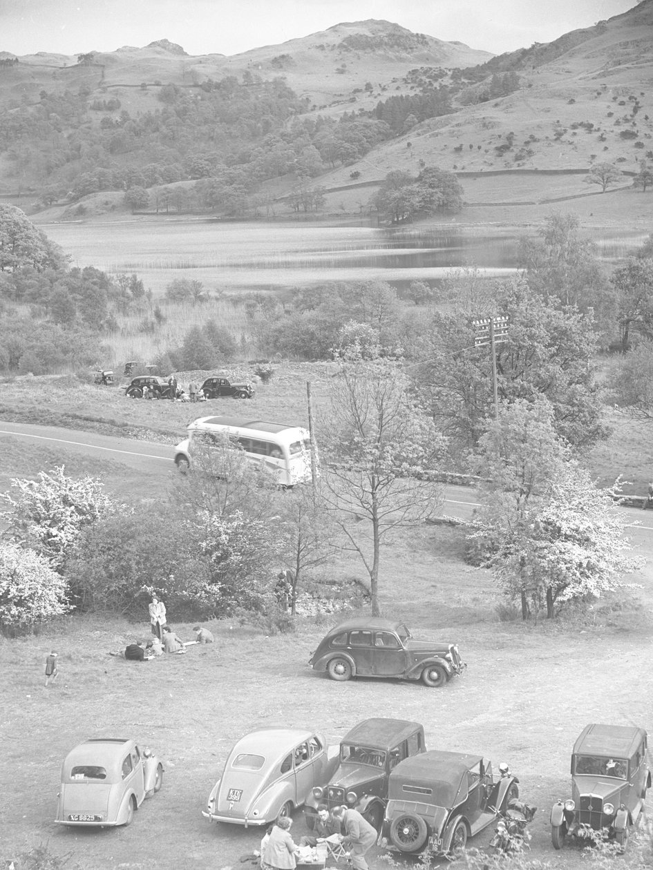 Skupina aut zaparkovaných u Rydal Water od Joseph Hardman