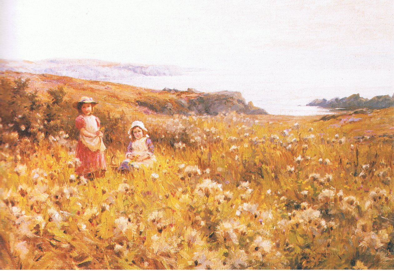 Sbírání pryskyřníků, z neznámého zdroje z časopisu nebo knihy od Joseph Harold Swanwick