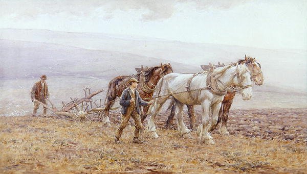 Orba Downs (akvarel na papíře) od Joseph Harold Swanwick