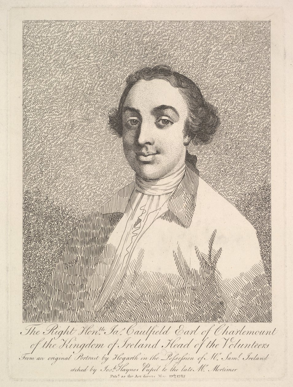 The Right Honorable James Caulfield, hrabě z Charlemontu z Irského království..., 19. března 1782. od Joseph Haynes