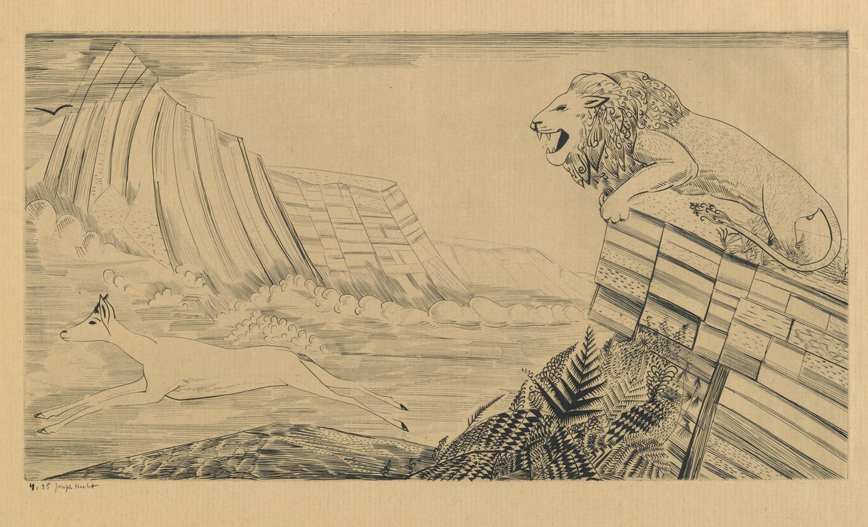 Lev a Gazelle od Joseph Hecht