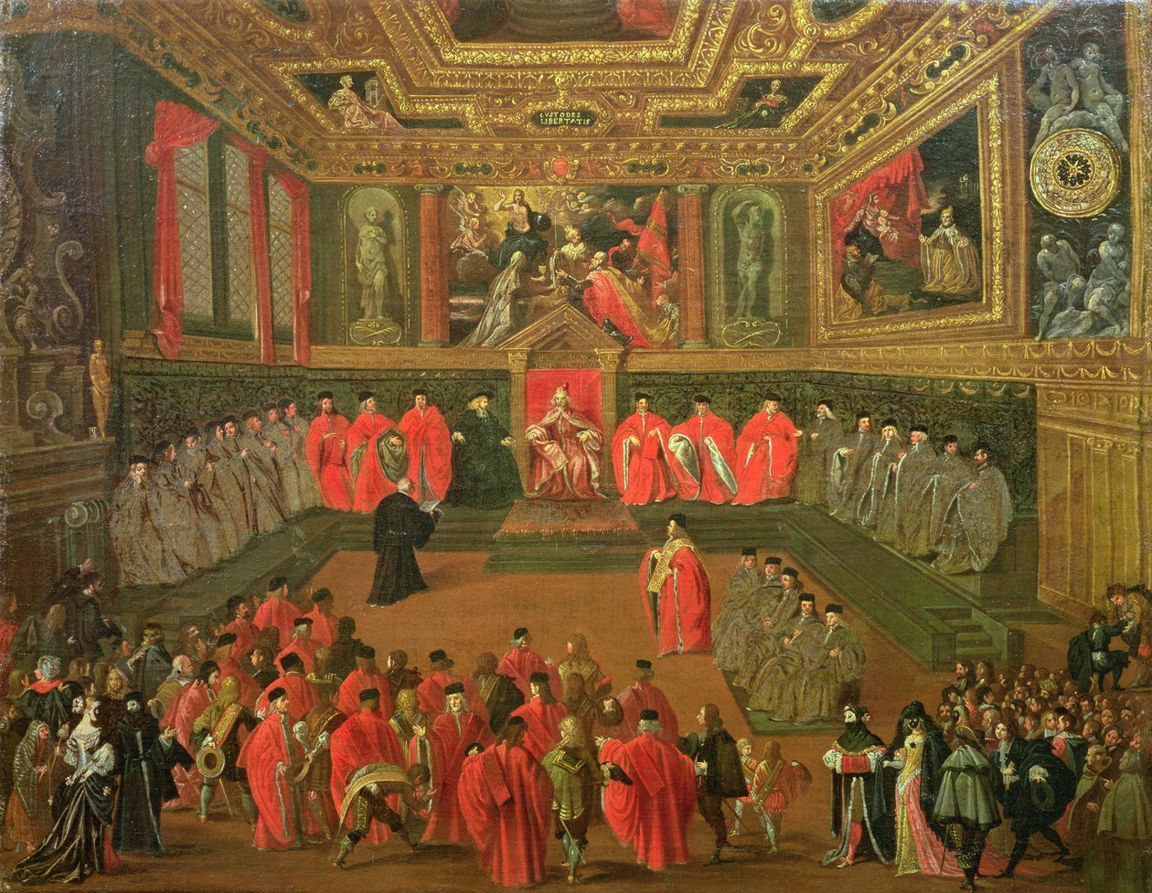 Audience s dóžetem v College of the Ducale Palace od Joseph Heintz